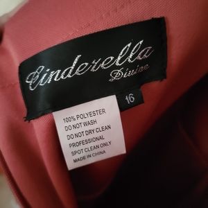puffed sleeved satin prom dress